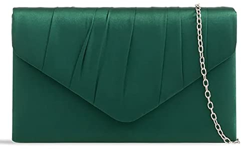 fi9® Damen-Clutch-Handtasche, Satin, Party, Abschlussball, Braut, Abendveranstaltung, Handtasche