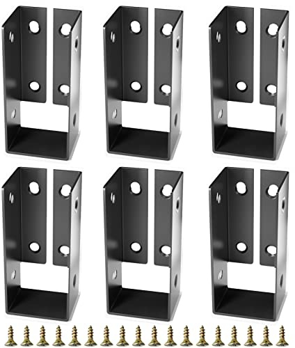 Kinchoix 6 Pcs Concealed Joist Hanger 2x4'' Outdoor Concealed-Flange Light Joist Brackets Concealed Face Mount Joist Hanger Fit Standard 2x4 Wood Beam Fence (Actual: 1.5 x3.5)