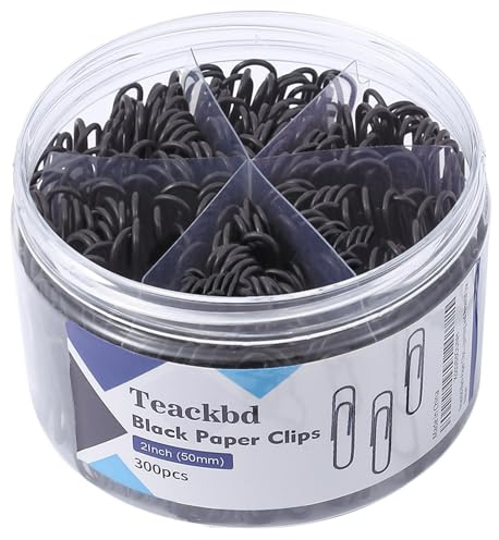 300Pcs Large Paper Clips,2 Inch Paper Clip,Jumbo Paperclips Great for Office Supplies, School(Black)