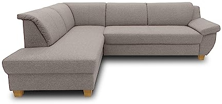 DOMO. collection Divano angolare Classico L Tortora 254x186 cm