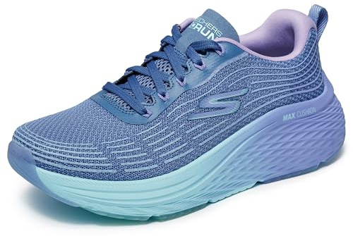 Skechers dam Max dämpning Elite 2.0 Speed Play Sneaker, Blå/lavendel, 35 EU