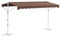 Outsunny Store de jardin autoportant, 4 x 3 m, avec bras pliant, manivelle, protection solaire, toit de terrasse, pour extérieur, jardin, terrasse, café