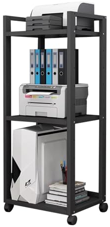 CHZDPP Studio-Lautsprecherständer Hoher Audio-Rack-Schrank Für Draußen Mit Rädern, Ecke 3-Tiers Große Kapazität Media Storage Ständer, Unterhaltung Stereo Komponenten Rack/Gaming Regal(Size:Style C)