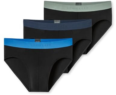 Schiesser Herren 3 Pack Slips Bio Baumwolle Multipack - 95/5 Organic, Sortiert 10_180193, 9