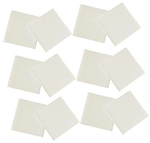TOPBATHY Oil-Proof Pizza Paper Pads and Corrugated Pizza Tray 8 Inch White Kraft Paper Disposable for Home and Restaurant Baking, 100 Sheets Pack