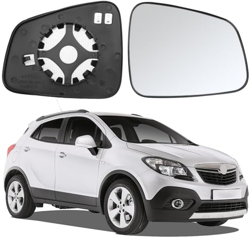Vetro a Specchio sostituzione per Opel Mokka 2012-2019, Specchio Esterno Regolabile Adatto, Lente di Retromarcia (for Mokka-Destra)