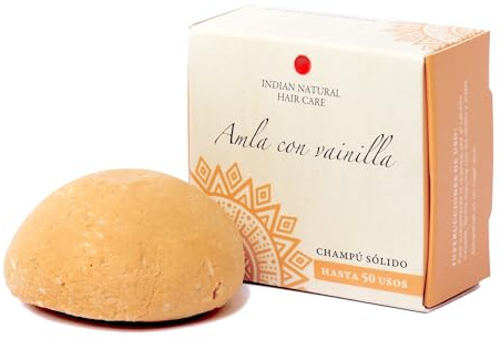 Amla con Vanille - Natürliches Festes Shampoo - INDIAN NATURAL HAIR CARE - 60 g