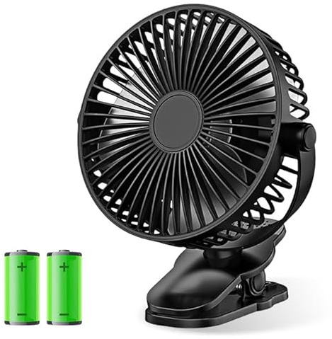 BORDEAG Mini Ventilador Usb, Ventilador De Mesa Con Clip, 5000mah Portatil Mini Ventilador De Mesa Para Oficina Hogar Fitness Cochecito De Bebé Escuela Camping Outdoor
