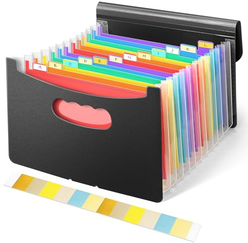 Vowcarol 5x8 Index Card Holder, 5x8 Index Cards Organizer, Expanding Storage Box