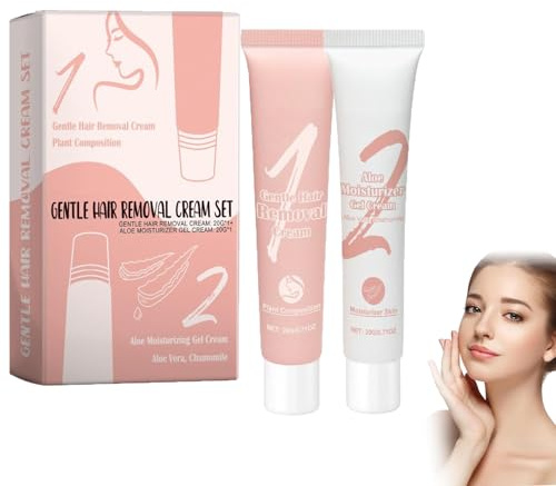 Gesichts Enthaarungscreme,Haarentfernungscreme Für Gesicht Oberlippen Haarentfernungs Creme für Frauen, Quick Schmerzlose Gesichtshaarentferner (1)