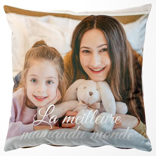 Easycosy Housse de Coussin Personnalisée avec Votre Propre Photo