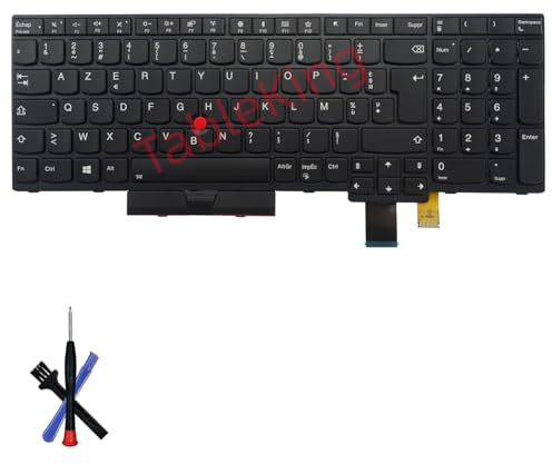 Table-King Clavier de Remplacement rétroéclairé Applicable Lenovo Thinkpad T570 T580 P51S P52S (French)