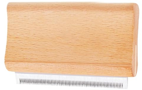 Fellbürste, Hundehaar, Hundebürste, 13 x 6 x 2 cm, Holzkamm zum Entwirren, professionelles Pflegewerkzeug für Zuhause, Haustierroutine, Welpen, Katzen, natürliches Holz