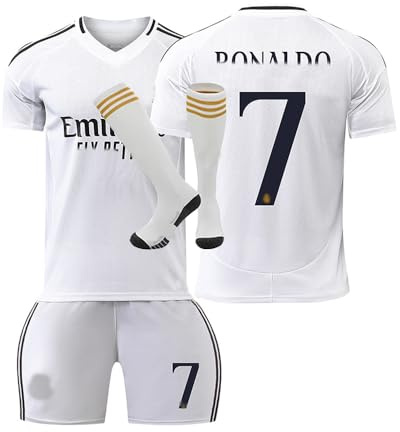 Garçon Homme Football Ensemble,Shorts et Chaussette Set #7 Jersey,Maillot Foot Enfant et Adultes Maillots Cadeau,Style 2