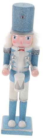 Alipis Cascanueces de Madera con Purpurina Adorno Navideño para Mesa Interior Figura Decorativa para Coleccionistas Regalo Festivo para Navidad