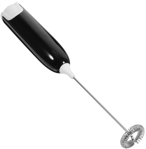 MUELODSIC Montalatte Portatile Manuale in Acciaio Inossidabile Frusta Elettrica Batterie per Latte e Sbattitore Uova Mixer Automatico Leggero e Compatto per Bevande Riutilizzabile