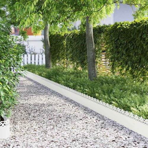 Générique Bordures de pelouse 10 pcs Blanc 103 x 0,05 x 22 cm Acier,Quincaillerie,Clôtures & barrières,Murets & Bordures de Jardin,Blanc,9.2 KG,874768