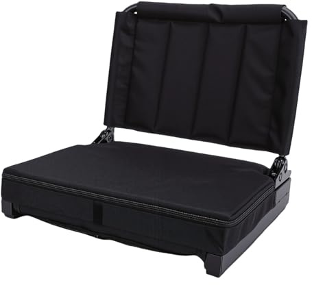 Luocute Sièges de Stade à Dossier Haut Réglable en Hauteur avec Support Dorsal et Coussin, Chaises de Gradin Portables avec Porte-gobelet et Bandoulière, 16,93 X 13,39 X 5,12 Pouces,