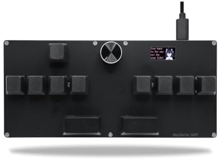 VmugDVoqb Teclado CM51 con Perilla, Copia y Pasta de Pantalla, Compatible con OSU DJ MAX, admite interruptores, interruptores magnéticos de Disparo rápido(CM51-1 Black)