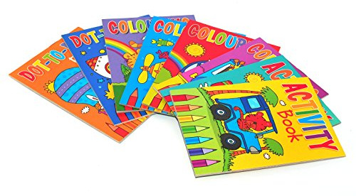 8 Mini-Malbücher im A6-Format für Kinder, Partytüten, Füllmaterial, Spielzeug, für Partys und Bildungsaktivitäten. Hilft bei der Entwicklung von Koordination und Vorstellungskraft durch Malen.
