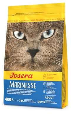 JOSERA Marinesse (1 x 400 g) | Nourriture sèche pour Chat sans céréales au Saumon | Hypoallergénique | Super Premium | Lot de 1