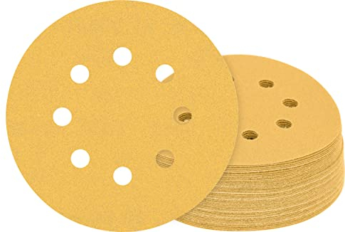 Bosch 50x Feuilles abrasives EXPERT C470 à 8 trous (pour Peinture sur bois, Bois dur, Ø 125 mm, Grain 180, Professional Accessoire Ponceuse excentrique, Ponceuse excentrique)
