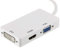Zuya Mini DisplayPort DP Thunderbolt vers DVI VGA HDMI Compatible câble Adaptateur 3 en 1 pour iMac Mac Mini Pro Air Book vers Moniteur TV