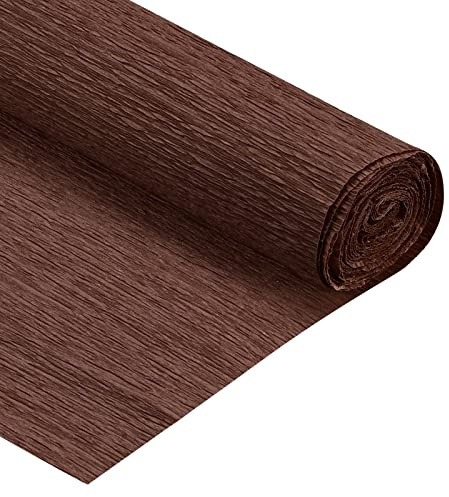 sourcing map Krepppapierrolle Partydekorationen 7,5 Fuß lang Dunkelbraun | Farbige Bastelpapier Zubehör, 20 Zoll breit