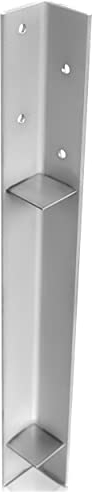 Winkelanker Edelstahl 60x60x600 mm. Massive Profi-Ausführung inkl. Holzschrauben Sechskant Edelstahl. Anthrazit matt pulverbeschichtet RAL7016. Bodenanker, Erdanker, Pfostenschuh