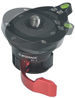 IFOOTAGE Quick Leveler Head QL-I,3/8 Schraubverbindung an der Unterseite,Geeignet für Stativ,Kameraschienen,Einbeinstative,Mit Wasserwaage,Kamerazubehör,Hilfsstabilisator