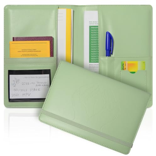 Bokshi Organizer Stilvolle Mutterpasshülle aus strapazierfähigem PU-Leder – Organisieren Sie Ihre Unterlagen mit Eleganz