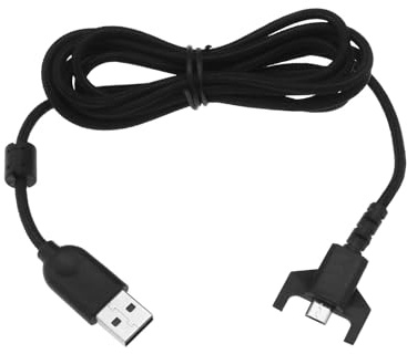 EMSea USB Charging Cable Compatible with Logitech G403 G900 G903 G703 G PRO Wireless Mouse and Keyboard Cable Length 1.8m Black Braided USB Mouse Cable