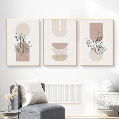 KAIDAARTLH Cuadros en Lienzo Bohemio, Set de Pósteres Abstractos Modernos, Murales de Arte para Salón y Dormitorio sin Marco(A,3x40x60cm)