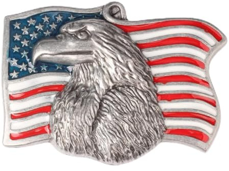 Amerikanische Flagge Adler Gürtelschnalle für Herren, Amerikanische Weißkopfseeadler-Gürtelschnalle, Nordische Wikinger Falken Adlerkopf Gürtelschnalle, Punk Rock Western Cowboy Gürtelschnalle