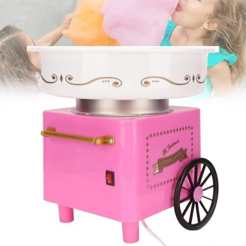 Cotton Candy Machine, Homemade Portable Cotton Candy Maker for Kids Birthday Party