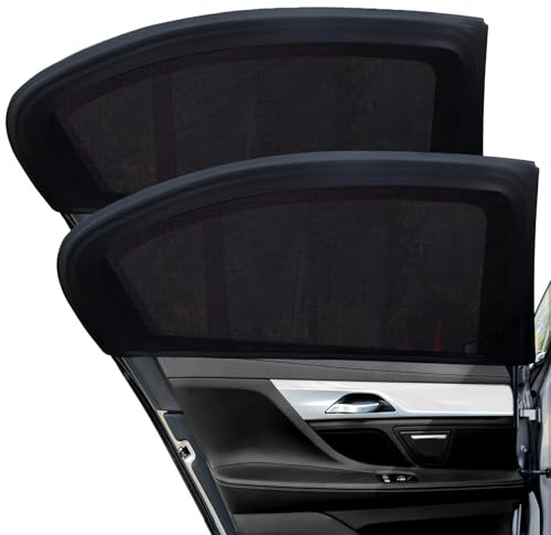 hautllaif 2 Pack Baby Car Window Shades,Breathable Mesh Sun Shade | Breathable Mesh Design Helps Block Sun Glare While Maintaining Visibility, Protecting Babies During Car Journeys
