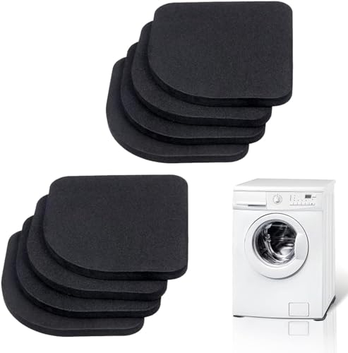 8 x Vibration Washing Machine Mats Vibration Pads Vibration Washing Machine Mat for Washing Machine, Anti-Vibration Mat for Washing Machine, Anti-Vibration Mat for Refrigerator, Dryer, Washing Machine