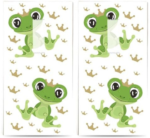 20 einzelne Taschentücher Tiermotive Kronen vom Froschprinz. 2 Packungen mit 10 einzelnen Papiertaschentücher bedruckt als Geschenk.