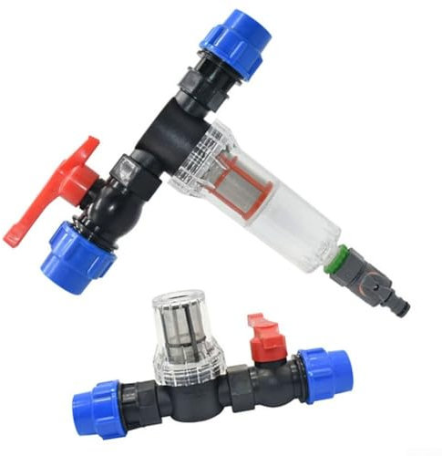MeevrgR Set di connettori rapidi per tubi in polietilene, 25 mm e 32 mm, raccordi per valvole dell'acqua in plastica per sistemi di irrigazione (nero) (25)