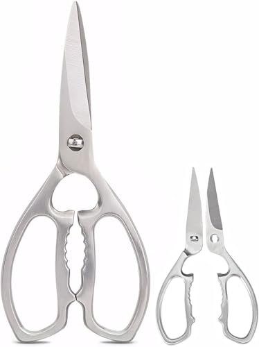 Full Stainless Steel Separable Sharp Powerful Kitchen Scissors Multi-Purpose Heavy Duty Dishwasher Safe Food Scissors Kitchen Shears for Chicken Poultry Bone
