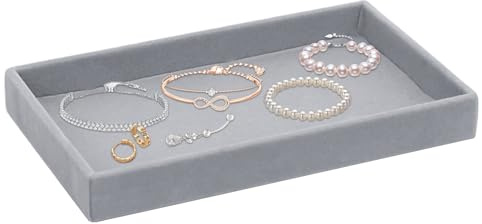 Genérico Organizador De Joyería De Terciopelo: Insertos De Cajón Apilables, Bandejas De Forrado, Pantalla Elegante | Compartimos En Protectores, Solución De Almacenamiento De Propósito Múltiple P