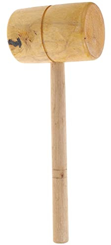 DIYEAH Marteau En Bois Maillet De Menuiserie Certifié Marteau à Bois Résistant Poignée Confortable Outils à Main Usage Professionnel Unique