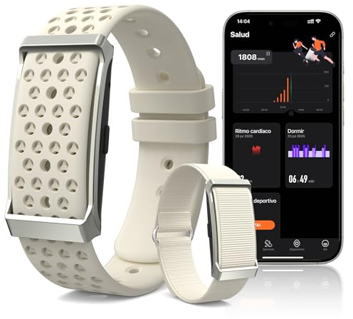 iSo Tech Bracelet Connecté sans Écran, Smartwatch Montre Connectée Fitness Tracker avec Suivi 24/7 Activité, Sommeil & Fréquence Cardiaque, 170+ Multisports, Autonomie 35 Jours, IP68 pour Femme Homme