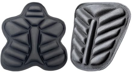 2 Piezas De Almohadillas para Asiento De Motocicleta 3D, Cómodas, Transpirables, con Absorción De Impactos, De Espuma Funda Asientos