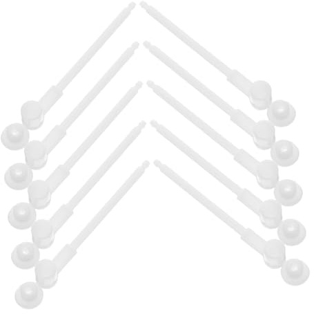 Mikikit 100 Pièces Accessoires pour à Vent Accessoire de Tige kit de Moulinet pièces de tiges de Moulinet Bricolage Plastique Blanche