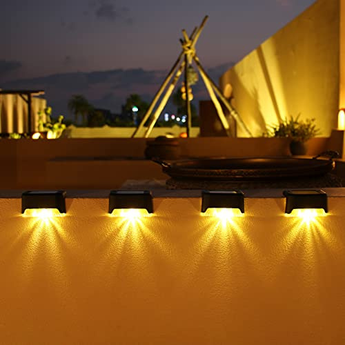 Tactilerdeer Solar Deck Lights Outdoor Waterproof led Patio Fence Step Stairs Decorate Illumination Garden Backyard Landscape Terrace armrest