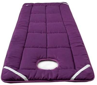 Copri Lettino Da Massaggio con Foro Di Respirazione e Fascia Elastica, Materasso Topper Coprimaterasso Lavabile, per Centro Estetico e Terapisti Spa(Purple A,60 x 190 cm)