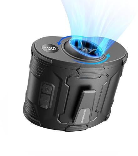 KIWIHOME Ventilador de Cintura Portátil, Flujo de Aire Giratorio de 360° y Ajuste Vertical de 10°, Ventilador de Clip con Interruptor Físico, 4 en 1 para Trabajo al Aire Libre, Camping, Viajes