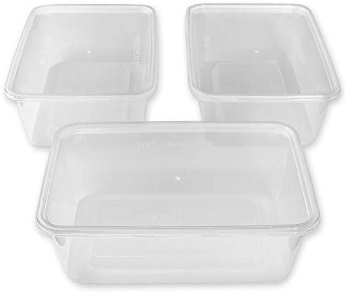 We Can Source It Ltd – Plastic Food Containers 500ml with Lids – Microwave & Freezer Safe Takeaway Meal Prep Boxes – Reusable, Stackable & Leakproof Storage for Hot and Cold Foods - Pack of 50