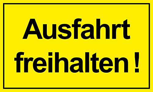 Hinweis-Schilder Parken verboten Einfahrt freihalten Privatparkplatz Nur für Kunden Betreten Durchgang verboten Wetterfest und UV-Beständig (Ausfahrt freihalten - Querformat)